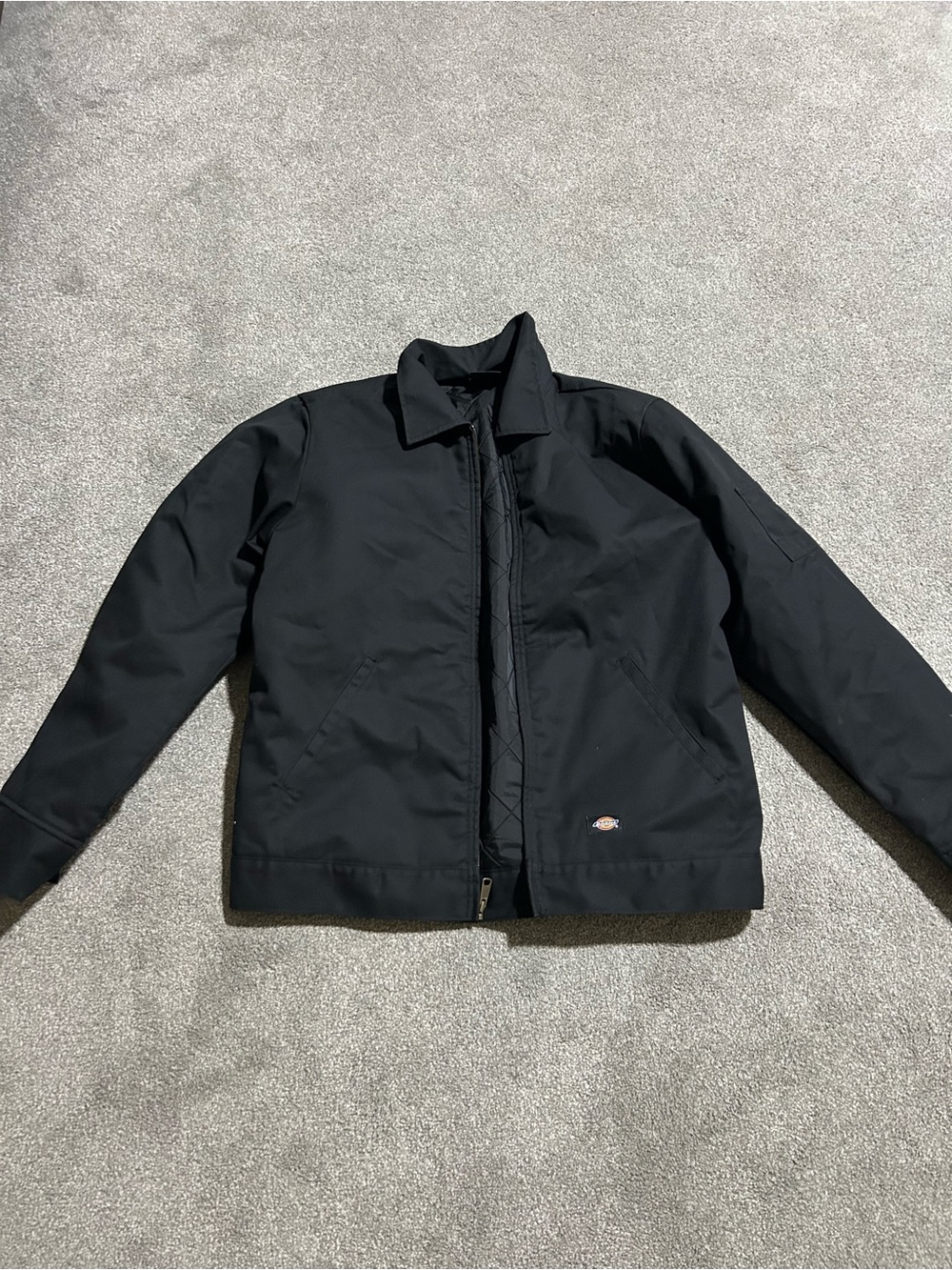 Dickies Black Bomber Jacket with Quilted Lining